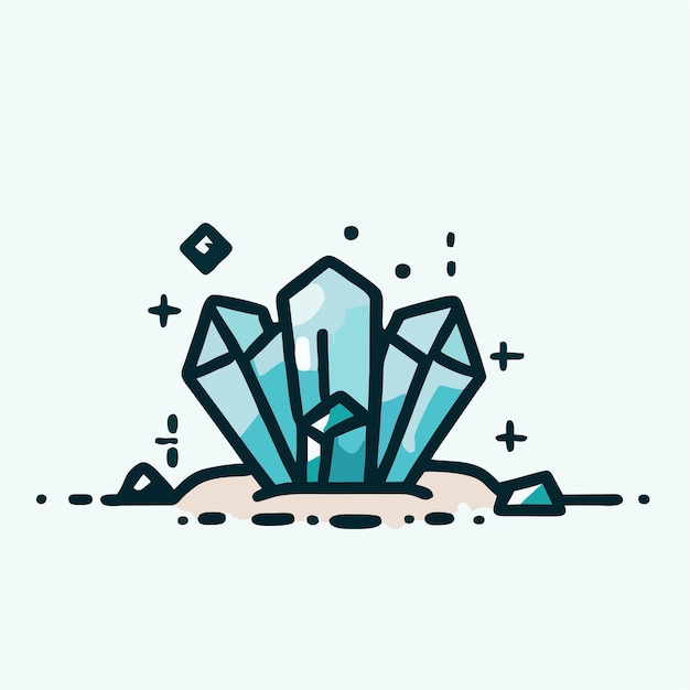 Vector crystal mine simple vector 18