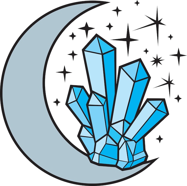 Crystal moon or crescent