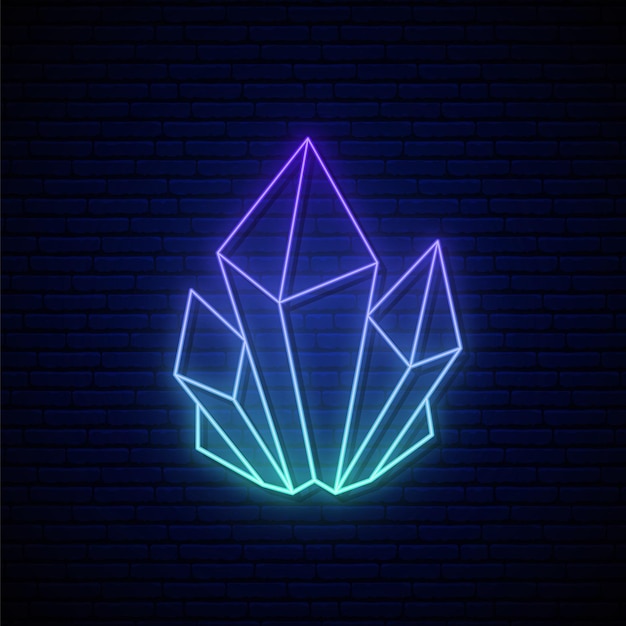 Crystal neon sign