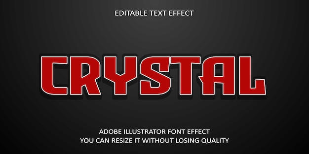 Эффект шрифта Crystal Text