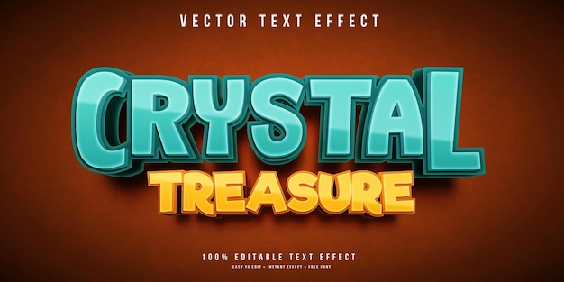 Crystal treasure editable text effect