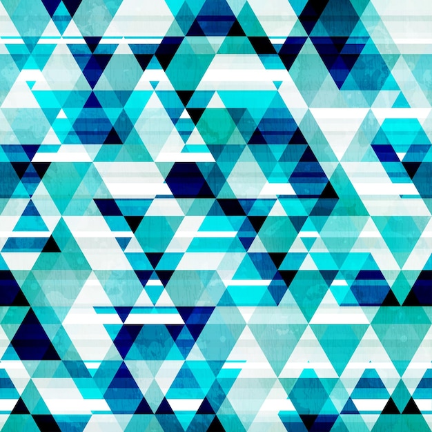 Crystal triangle seamless pattern