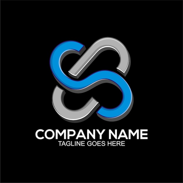 Vector cs initial logo template for bussiness company