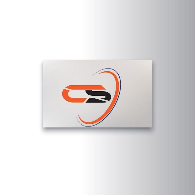 CS Simple Text Logo Design