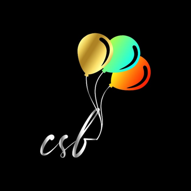 Логотип csb monogram для праздничного мероприятия, свадьбы, поздравительной открытки, приглашения vector template