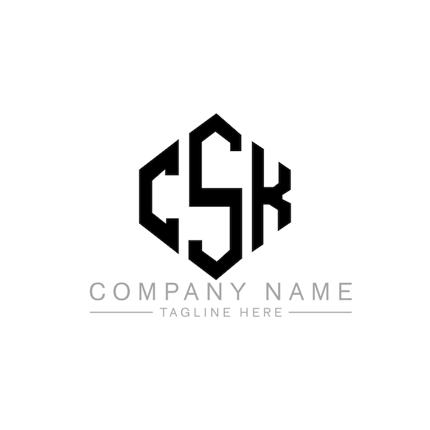 Vector csk letter logo design with polygon shape csk polygon and cube shape logo design csk hexagon vector logo template white and black colors csk monogram business and real estate logo