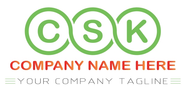 Vector csk letter logo design
