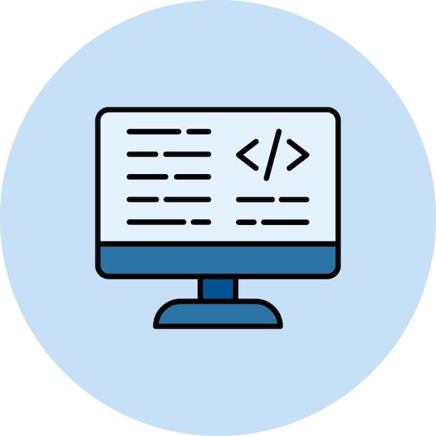 Иллюстрация с плоским кодом CSS