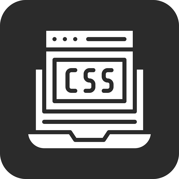 Иллюстрация иконки кодирования и разработки в CSS-векторе