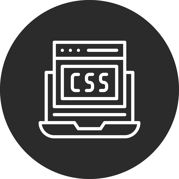 Иллюстрация иконки кодирования и разработки в CSS-векторе