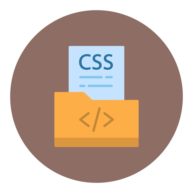 Premium Vector | CSS File Flat Illustration