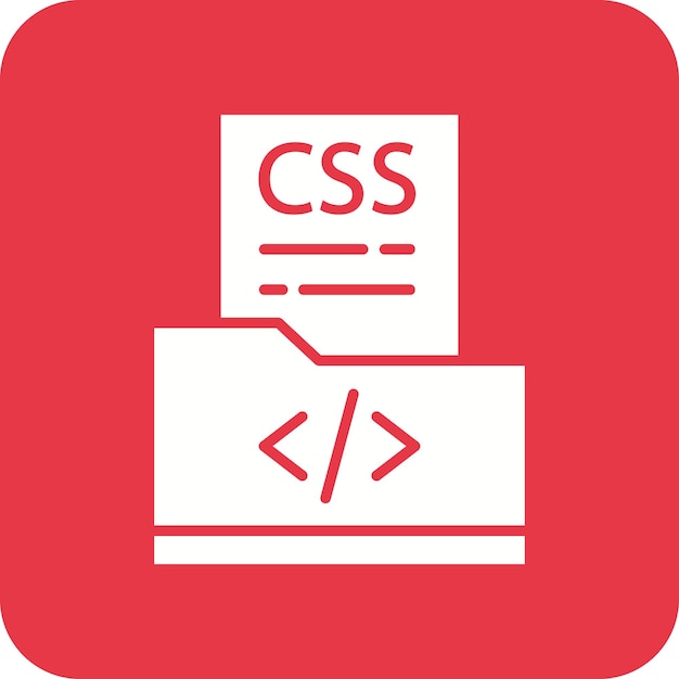 Изображение векторного значка файла CSS может использоваться для кодирования и разработки