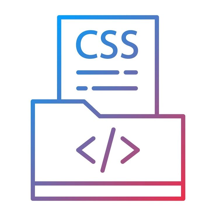 Vector css 파일 아이콘 터 이미지는 코딩 및 개발에 사용할 수 있습니다.