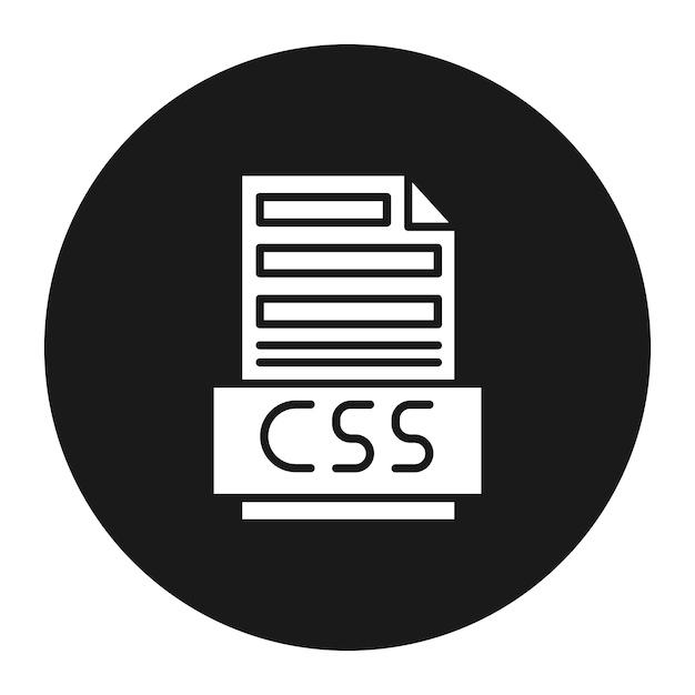 CSS File vector icon Can be used for Coding and Development iconset