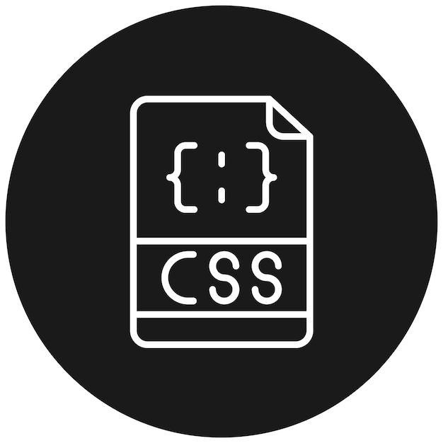 Vettore l'icona vettoriale del file css può essere utilizzata per l'icona di programmazione informatica