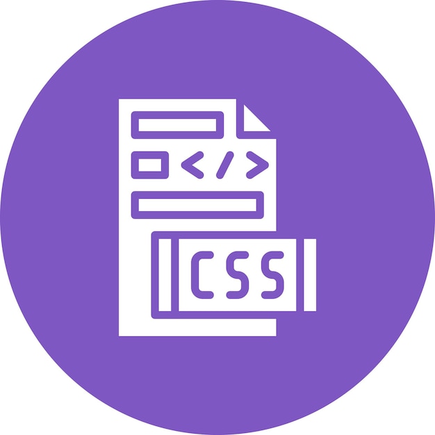 Vector css file vector icon illustration of coding and development iconset