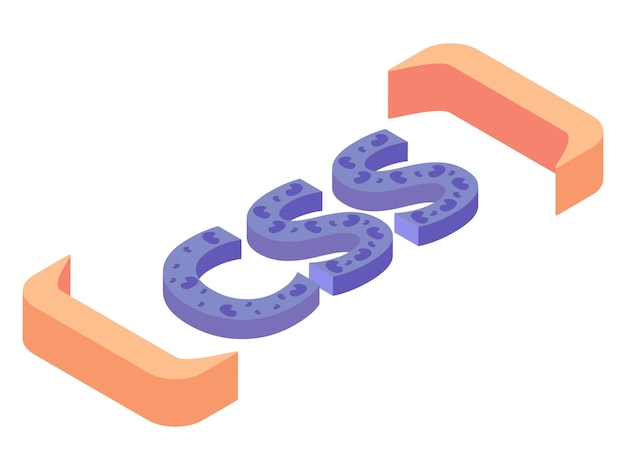 Vector css-tekstillustratie