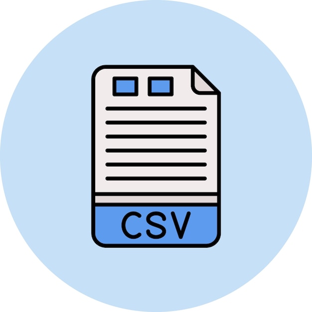 ベクトル csv フラットイラスト