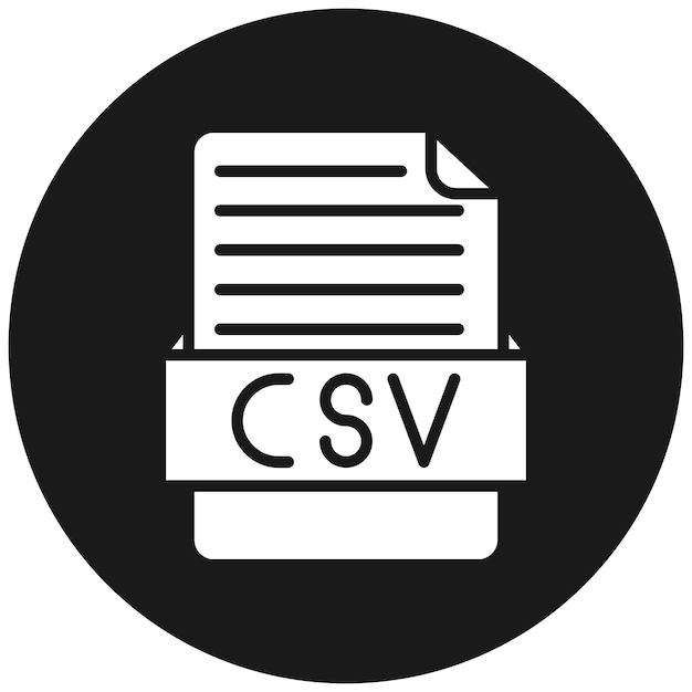 Вектор Икона вектора csv может быть использована для набора икон форматов файлов