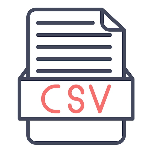 Vector csv vector illustration style