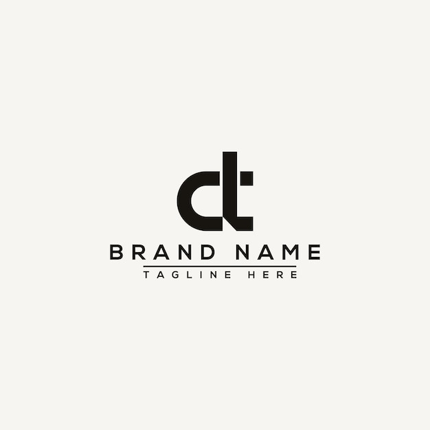 CT Logo Design Template Vector Graphic Branding Element