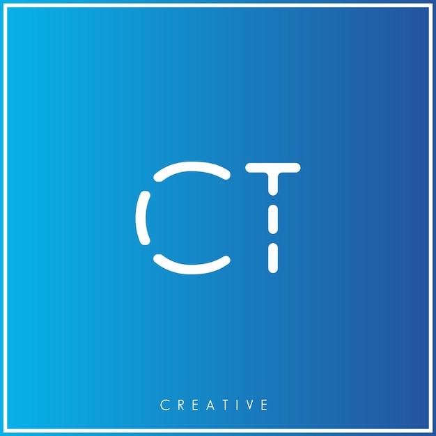 Vettore ct premium vector ultimo logo design creative logo vector illustrazione lettere del logo logo creative