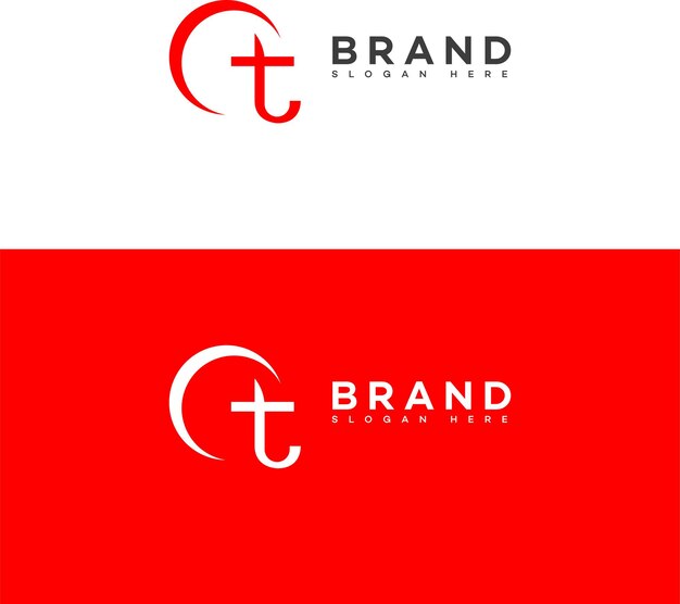 Vector ct tc letter logo icon brand identiteit teken ct t c letter symbol template