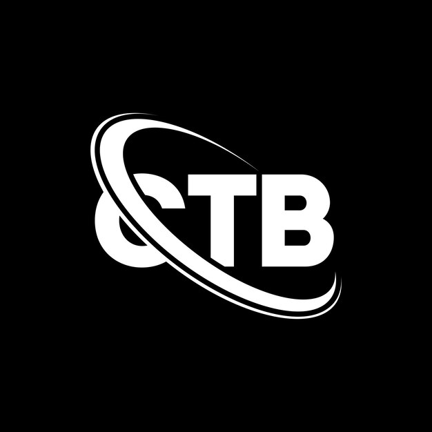 CTB 로고: CTB 문자 CTB 글자 로고 디자인 이니셜 CTB 로그는 원과 대문자 모노그램 로고 CTB 타이포그래피 기술 비즈니스 및 부동산 브랜드