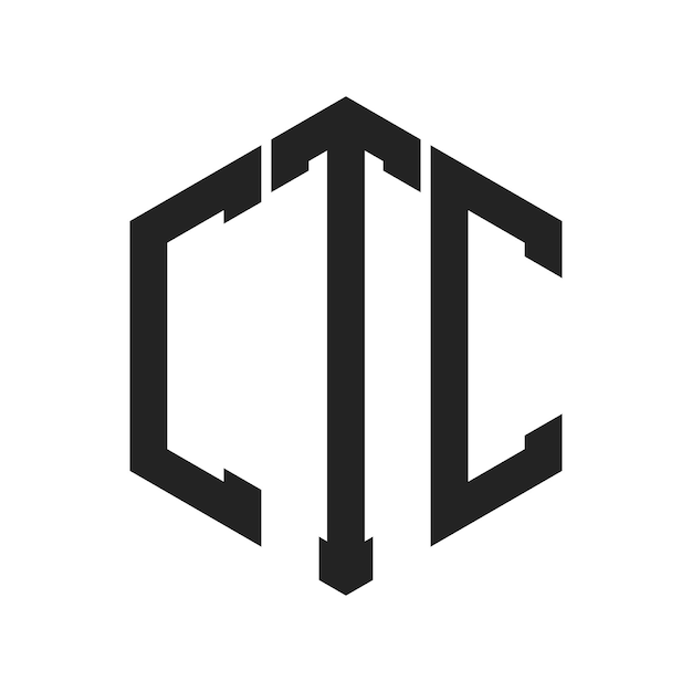 CTCのロゴデザイン: CTCのイニシャルレターCTCのモノグラム六角形の形を用いたロゴ