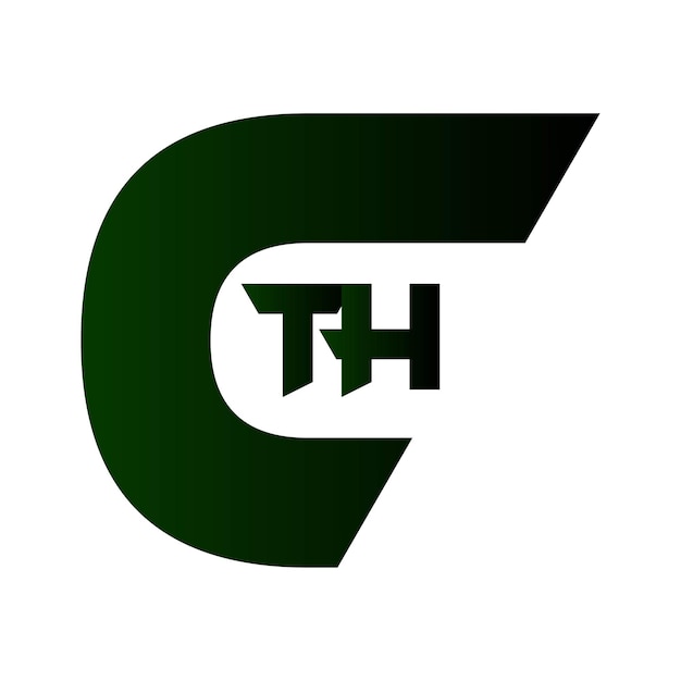 CTH logo initialen monogram gradiënt modern minimalistisch lettermerk bedrijfsidentiteitsvectorontwerp