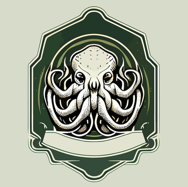 Vector cthulhu vector icon illustration cthulhu flat design