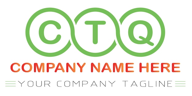 Vettore design del logo della lettera ctq