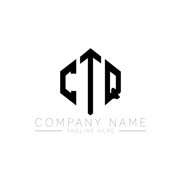 CTQ letter logo ontwerp met veelhoek vorm CTQ veelhoek en kubus vorm logo ontwerp CTQ zeshoek vector logo sjabloon witte en zwarte kleuren CTQ monogram bedrijf en vastgoed logo