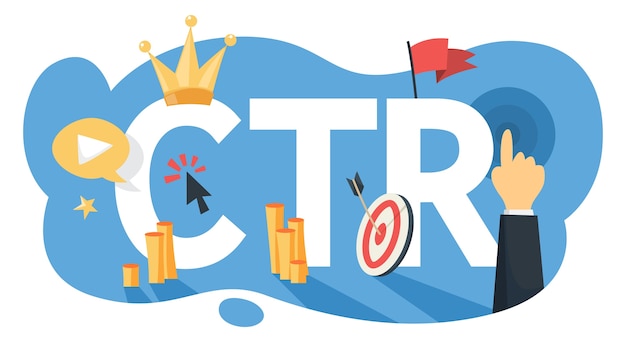 Ctr-acroniem voor illustratie van doorklikratio