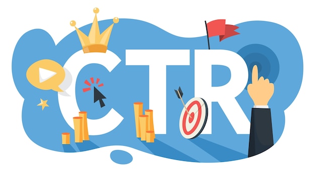 Ctr acronym for click through rate illustration