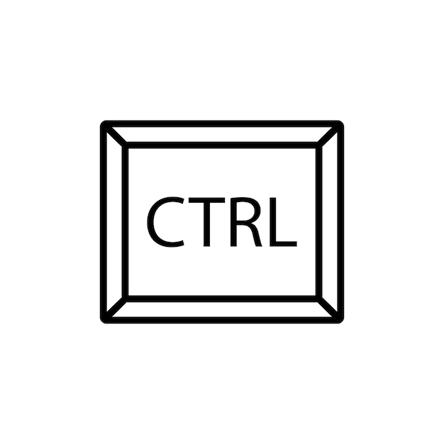 ctrl sleutel pictogram vector sjabloon illustratie logo ontwerp