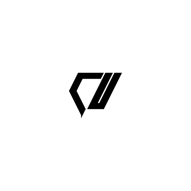 CU モノグラムロゴ デザイン文字 テキスト名 シンボル モノクロロゴタイプ アルファベット文字 シンプルロゴ