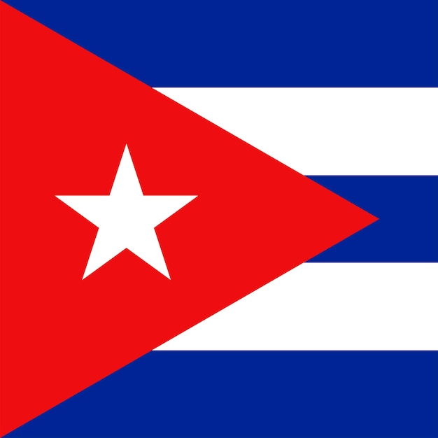 Cuba flag official colors Vector illustration