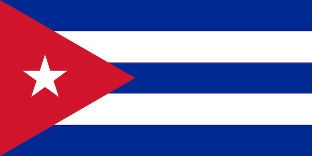 Vector cuba flag simple illustration for independence day or election