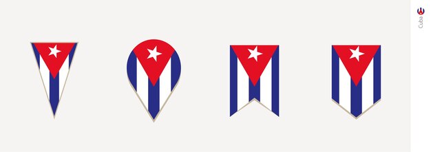 Cuba flag in vertical design vector illustration