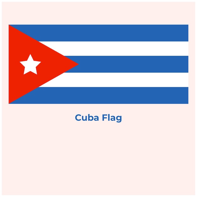 Vector the cuba flag