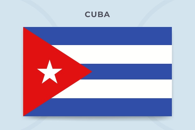 Cuba national flag design template