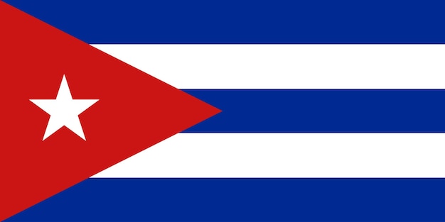 Vector cuba national flag