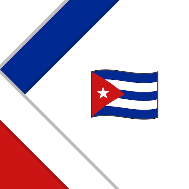 Cuba Vlag Abstracte Achtergrond Ontwerpsjabloon Cuba Onafhankelijkheidsdag Banner Social Media Post Cuba Illustratie