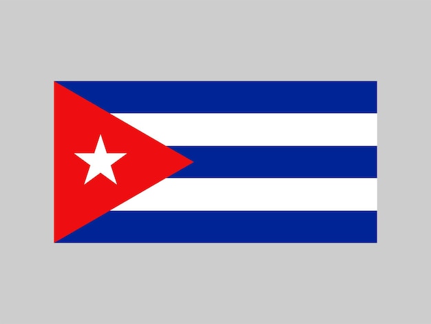 Cuba vlag officiële kleuren en verhoudingen Vector illustratie