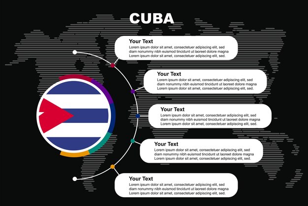 Cuba vlag vorm van puzzel vector puzzel kaart Cuba vlag voor kinderen