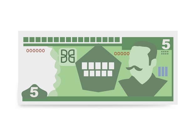 cuban peso vector illustration cuba money set bundle banknotes paper money 5 cup