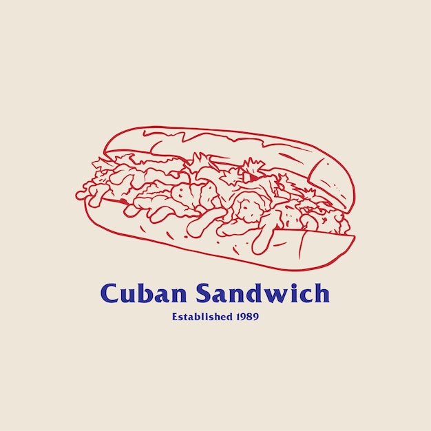 Vector cuban sandwich