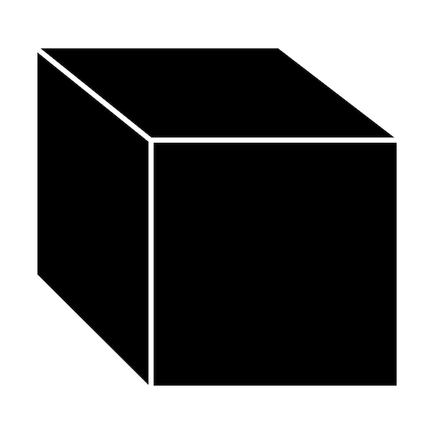 Modello di illustrazione vettoriale dell'icona del cubo
