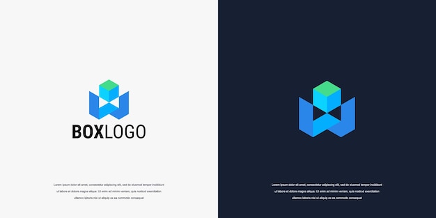 Cube tech logo design inspiration letter W logo